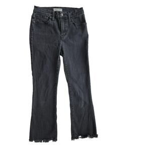 Madewell Women’s Cali Demi Boot Black Jeans Frayed Size 26 – Great Condition